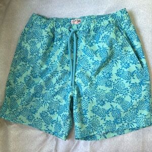 J.Crew Factory Swim Trunks Men’s Flex Swimwear Pineapple Motif Size SM